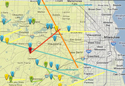 Waukesha County - Milwaukee County - Wisconsin - Tornado Track Maps 1950 - 2010